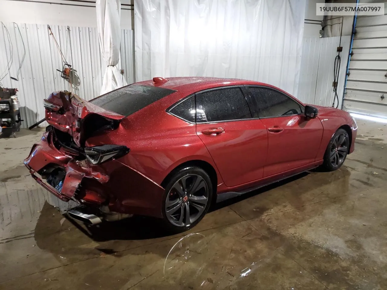 2021 Acura Tlx Tech A VIN: 19UUB6F57MA007997 Lot: 80055714