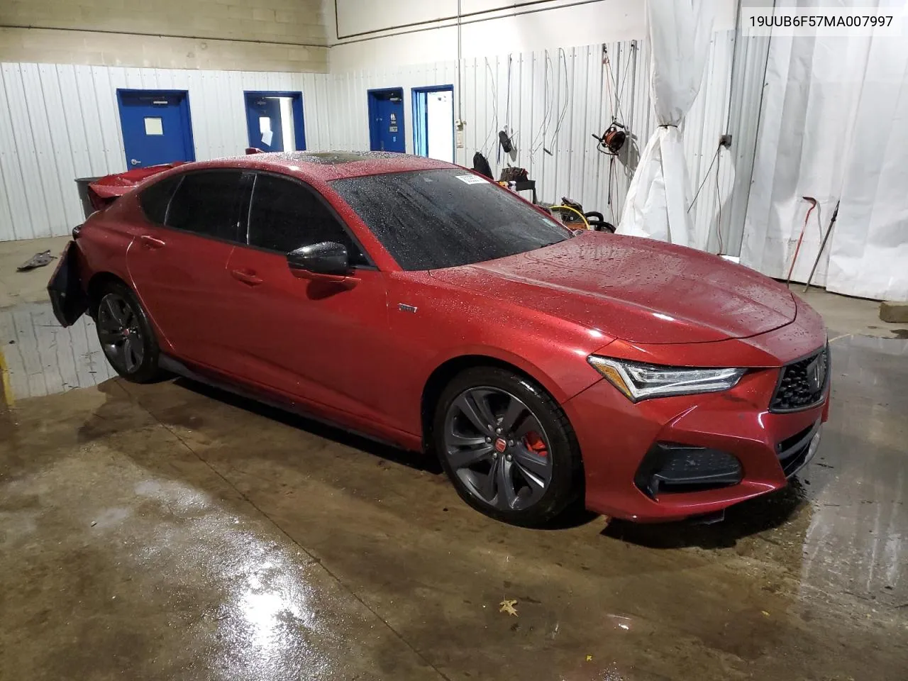 2021 Acura Tlx Tech A VIN: 19UUB6F57MA007997 Lot: 80055714