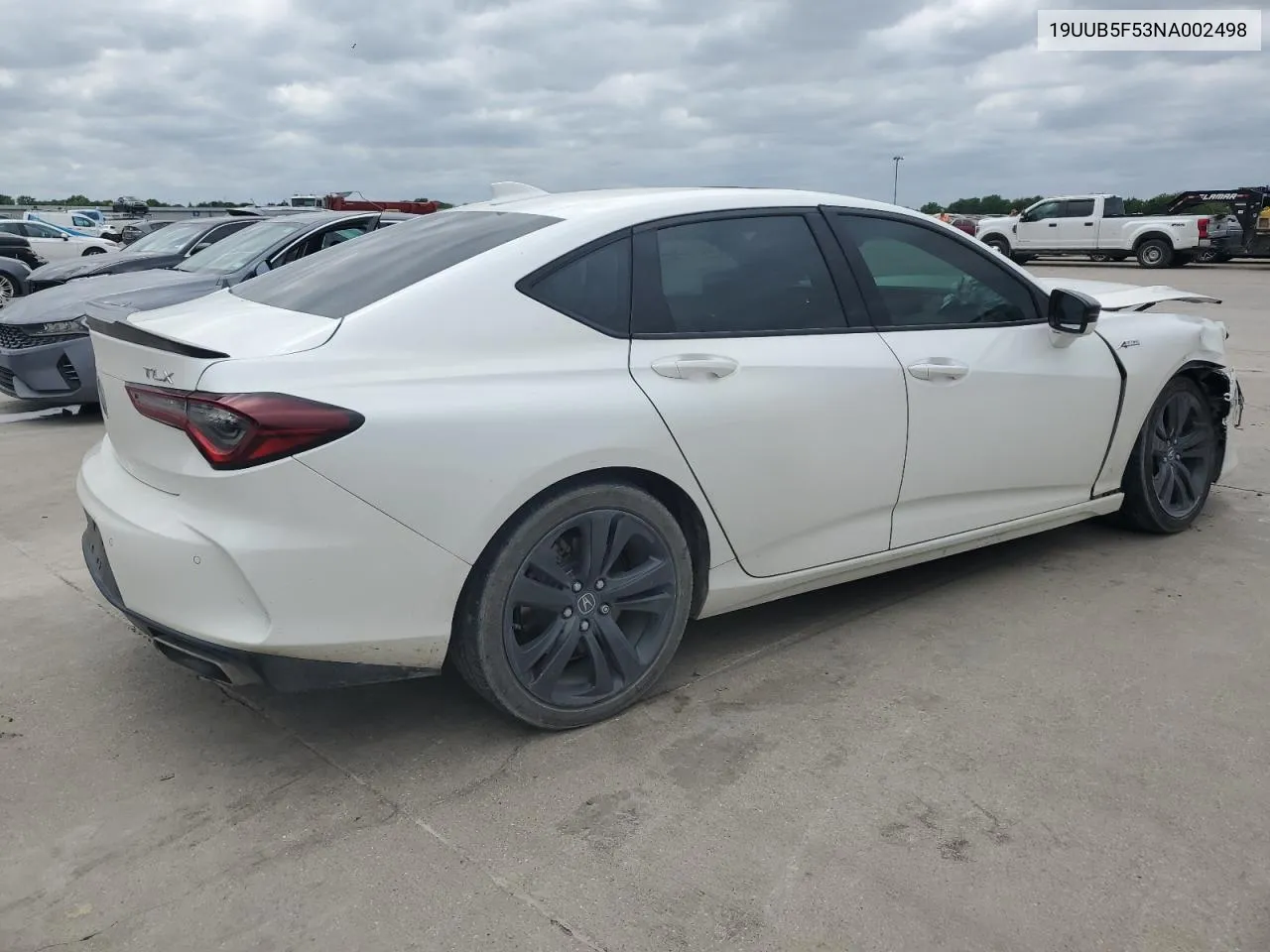 2022 Acura Tlx Tech A VIN: 19UUB5F53NA002498 Lot: 50997754