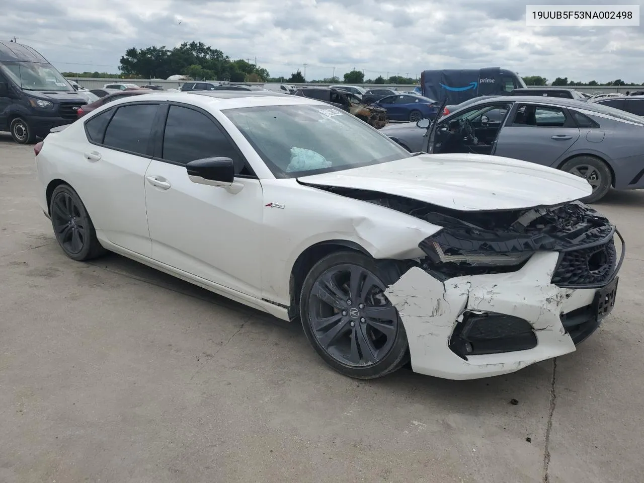 2022 Acura Tlx Tech A VIN: 19UUB5F53NA002498 Lot: 50997754