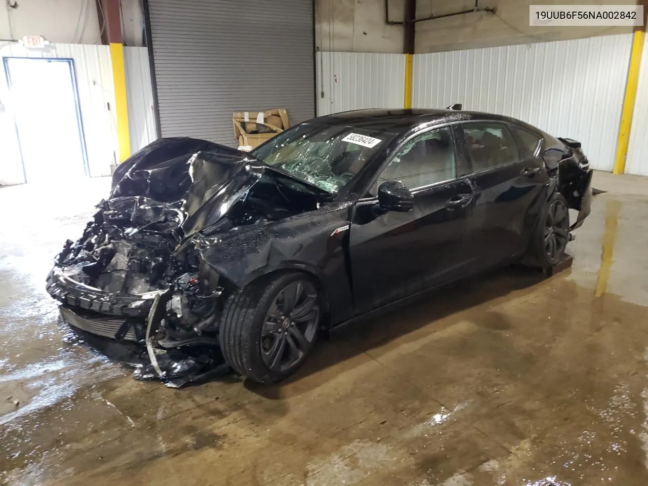 2022 Acura Tlx Tech A VIN: 19UUB6F56NA002842 Lot: 58236424