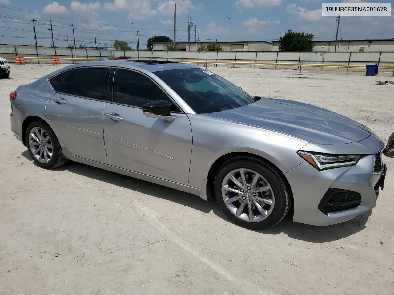 2022 Acura Tlx VIN: 19UUB6F35NA001678 Lot: 58409694