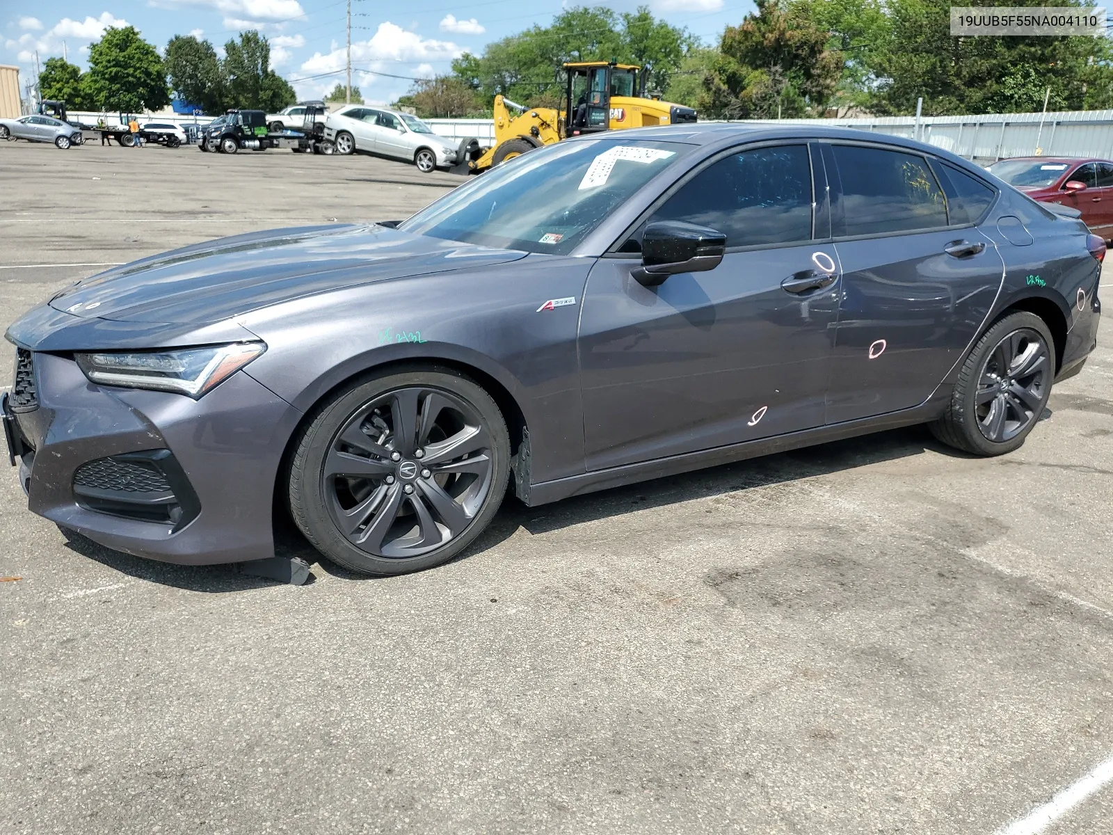 2022 Acura Tlx Tech A VIN: 19UUB5F55NA004110 Lot: 66321084