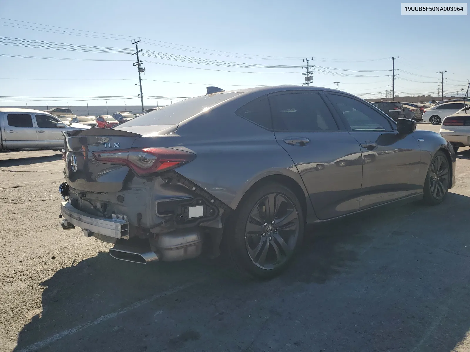 2022 Acura Tlx Tech A VIN: 19UUB5F50NA003964 Lot: 67311064