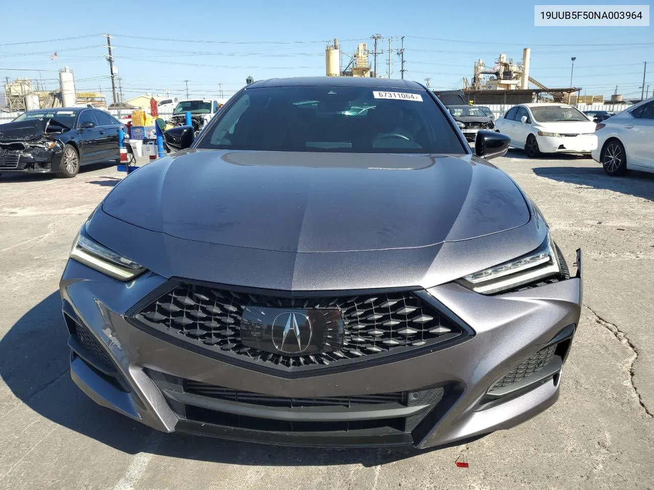 2022 Acura Tlx Tech A VIN: 19UUB5F50NA003964 Lot: 67311064