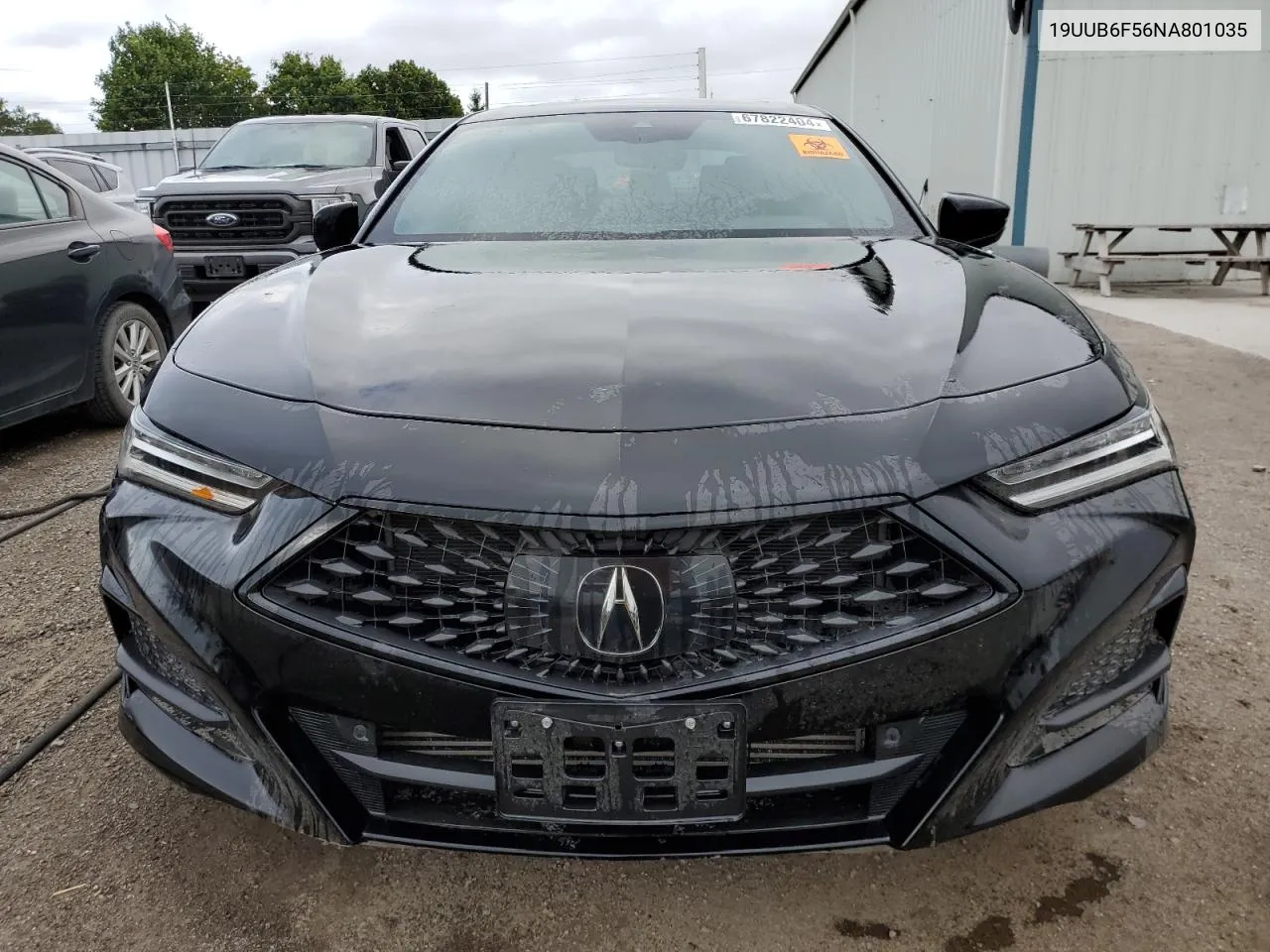 2022 Acura Tlx Tech A VIN: 19UUB6F56NA801035 Lot: 67822404