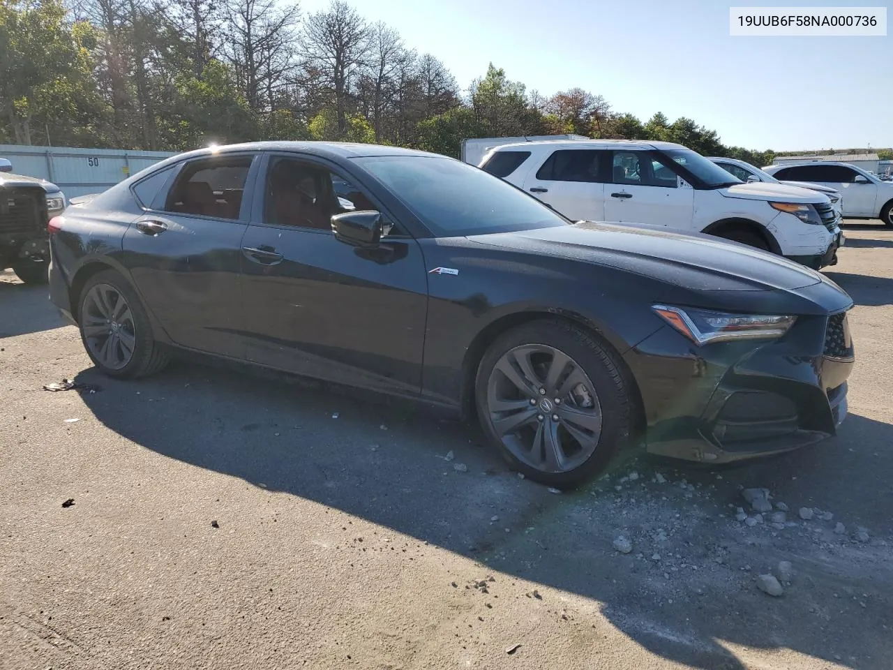 2022 Acura Tlx Tech A VIN: 19UUB6F58NA000736 Lot: 70658274