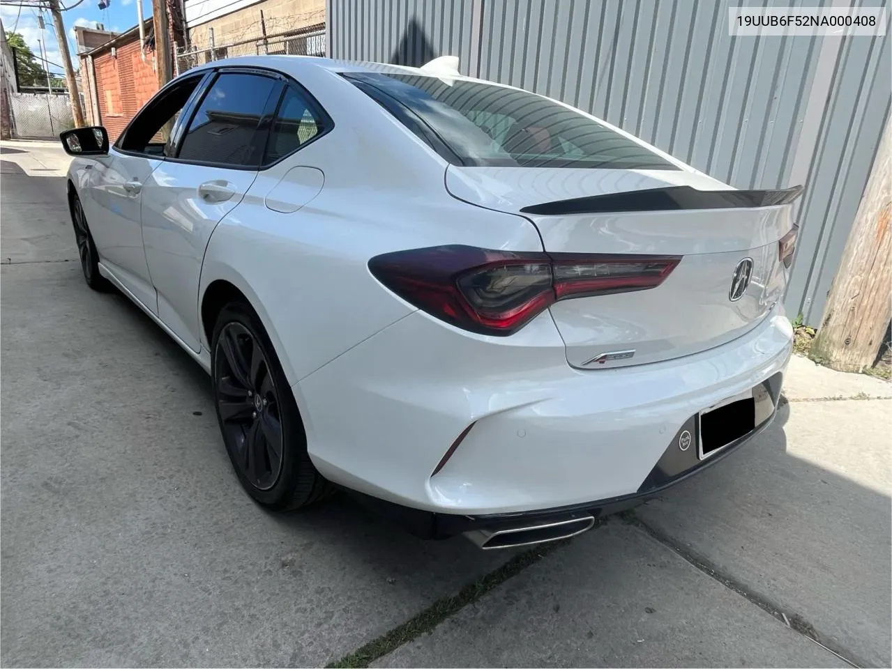 2022 Acura Tlx Tech A VIN: 19UUB6F52NA000408 Lot: 71519524