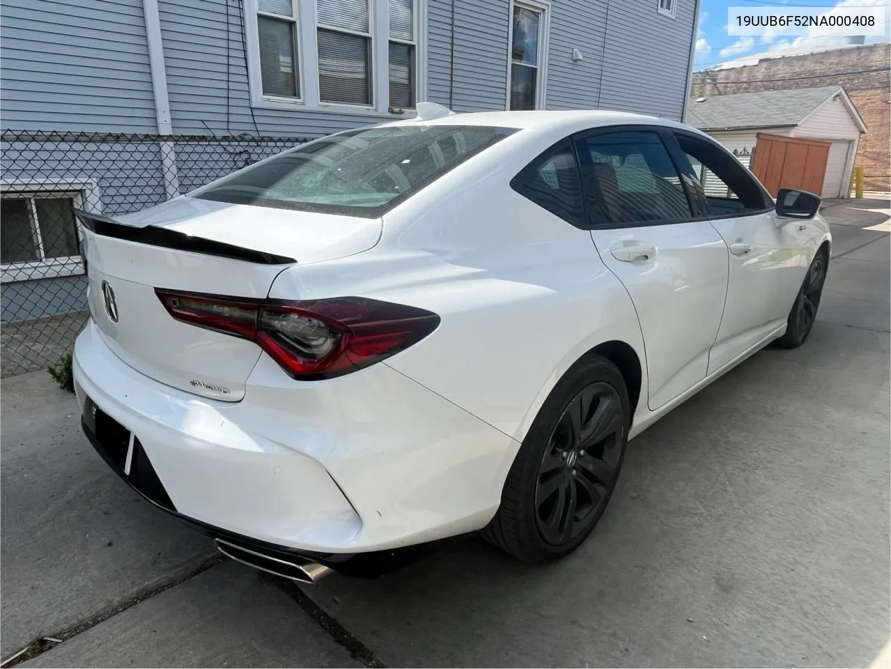 2022 Acura Tlx Tech A VIN: 19UUB6F52NA000408 Lot: 71519524