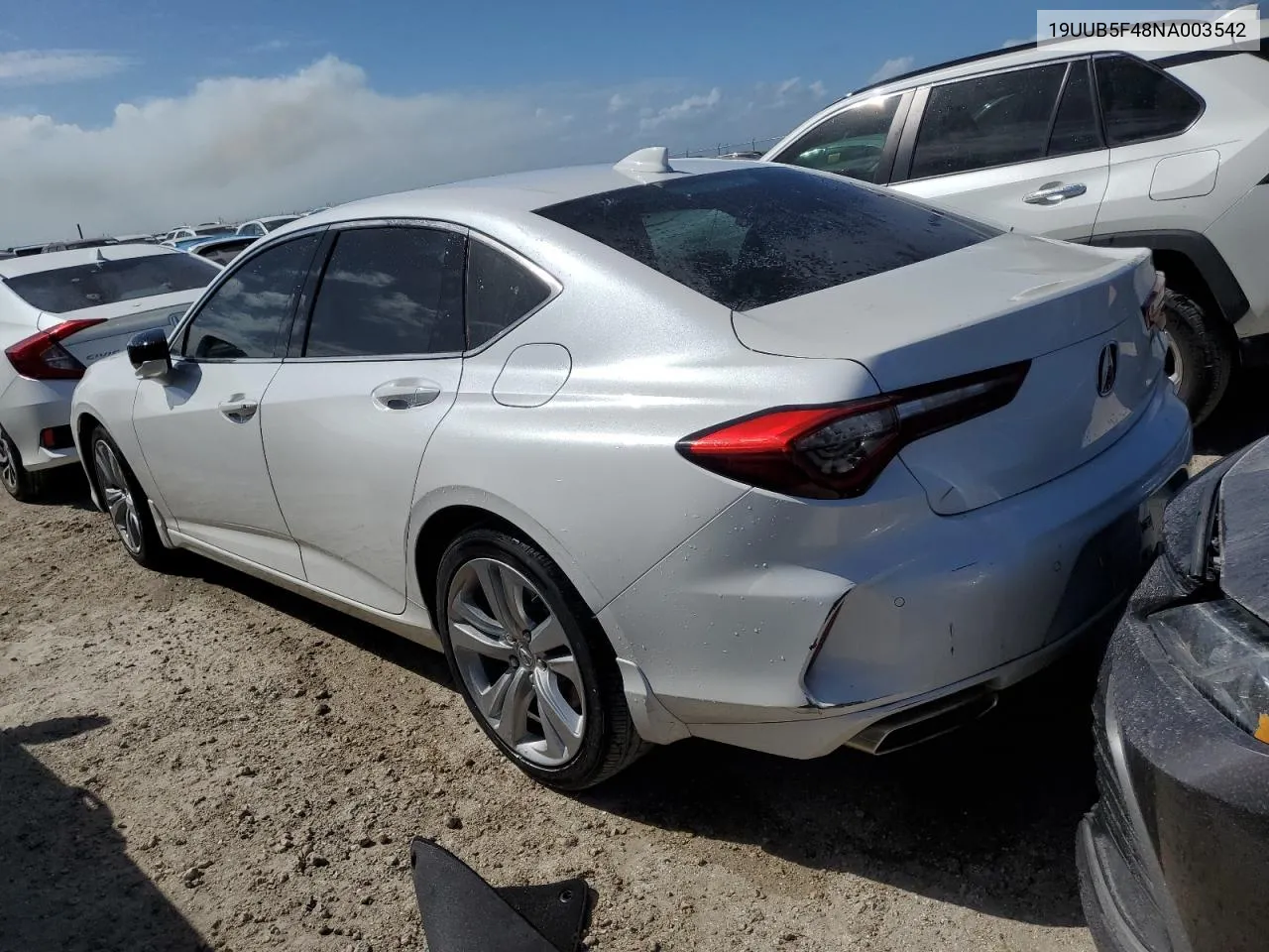 2022 Acura Tlx Technology VIN: 19UUB5F48NA003542 Lot: 73690354