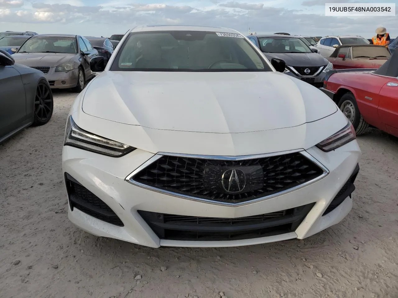 2022 Acura Tlx Technology VIN: 19UUB5F48NA003542 Lot: 73690354