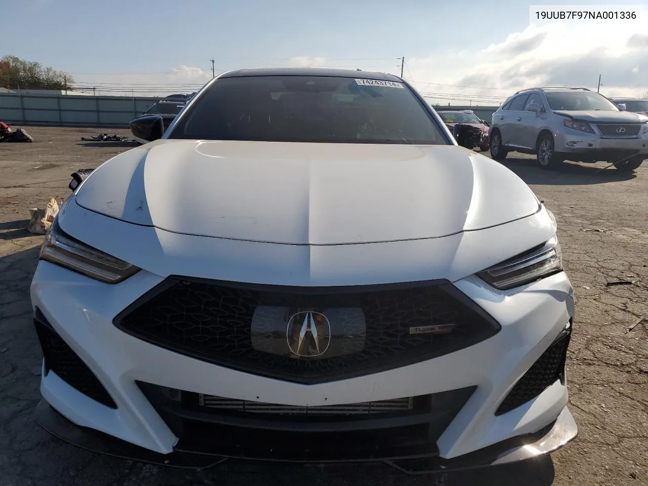 2022 Acura Tlx Type S VIN: 19UUB7F97NA001336 Lot: 74243714