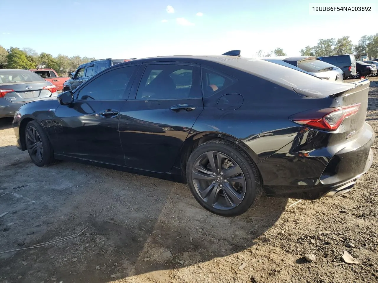 2022 Acura Tlx Tech A VIN: 19UUB6F54NA003892 Lot: 74698524