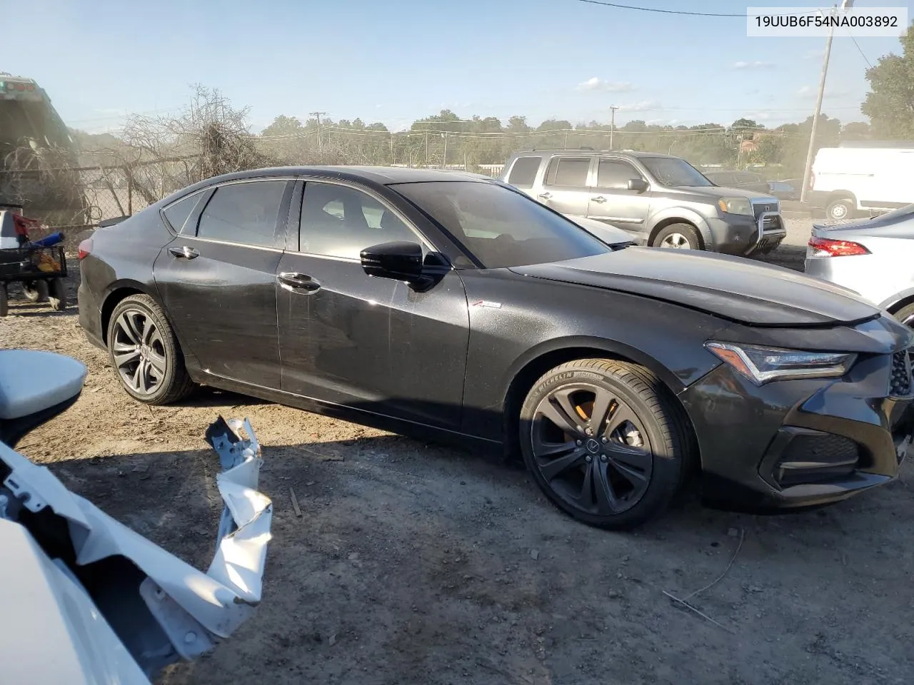 2022 Acura Tlx Tech A VIN: 19UUB6F54NA003892 Lot: 74698524