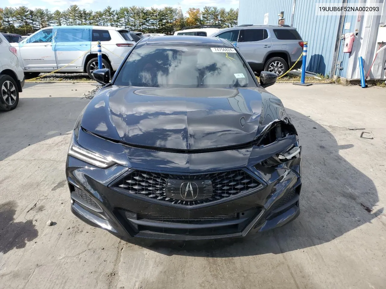 2022 Acura Tlx Tech A VIN: 19UUB6F52NA002093 Lot: 74756824