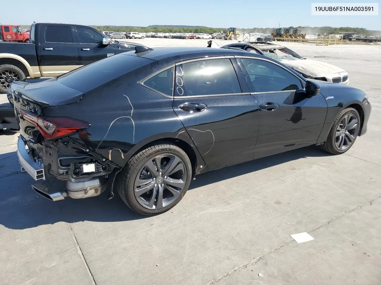 2022 Acura Tlx Tech A VIN: 19UUB6F51NA003591 Lot: 74774864