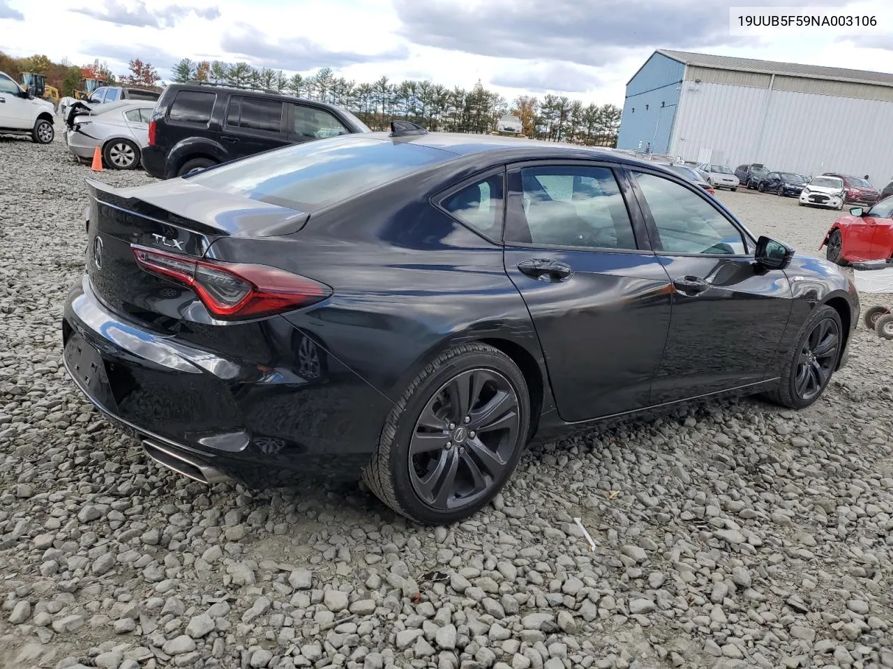 2022 Acura Tlx Tech A VIN: 19UUB5F59NA003106 Lot: 75554574