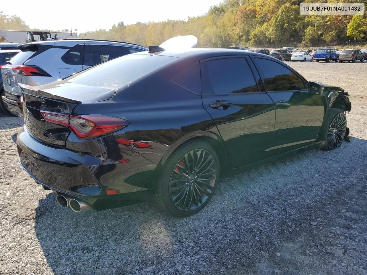 2022 Acura Tlx Type S VIN: 19UUB7F01NA001432 Lot: 75988104