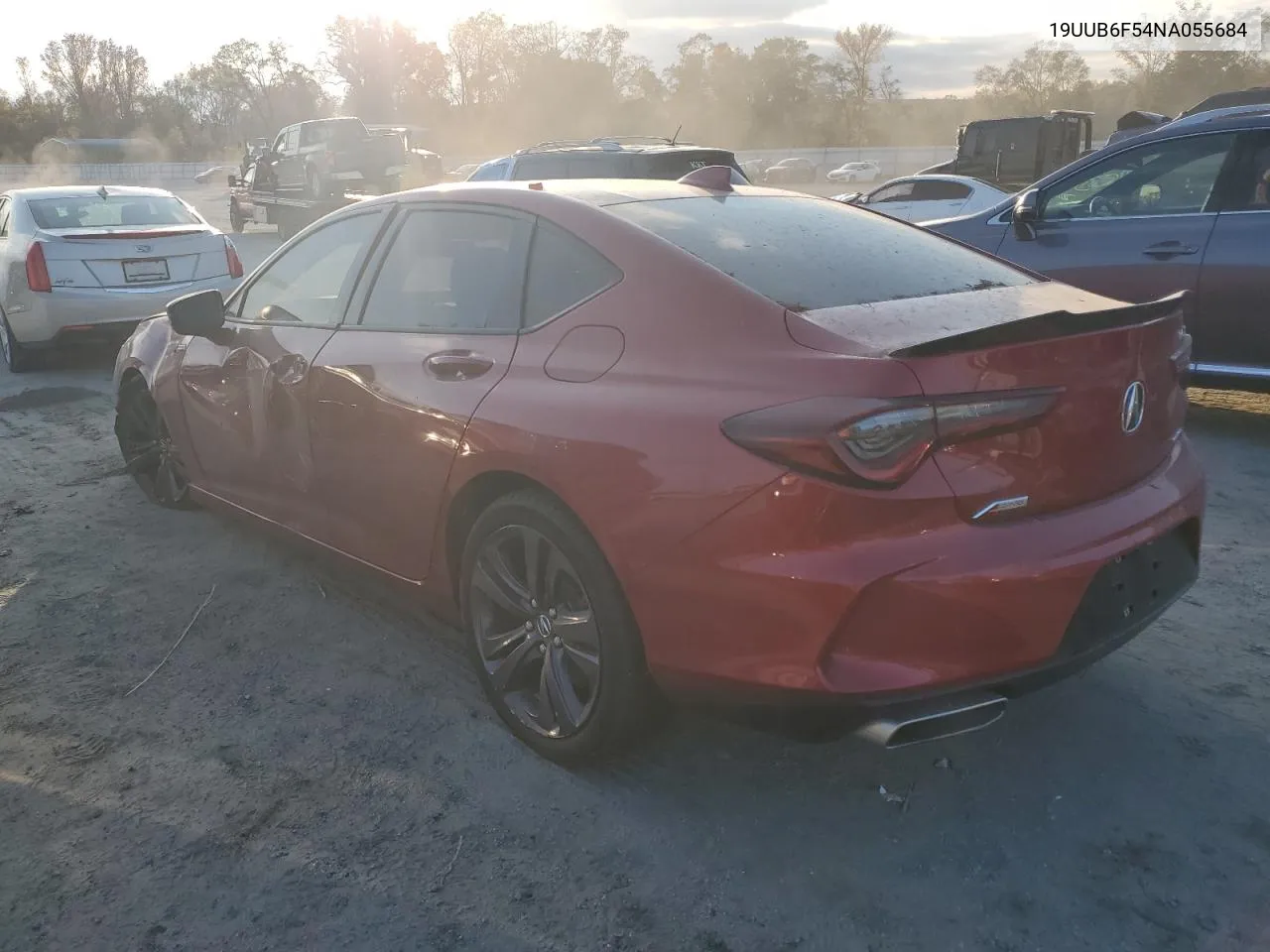 2022 Acura Tlx Tech A VIN: 19UUB6F54NA055684 Lot: 77587484