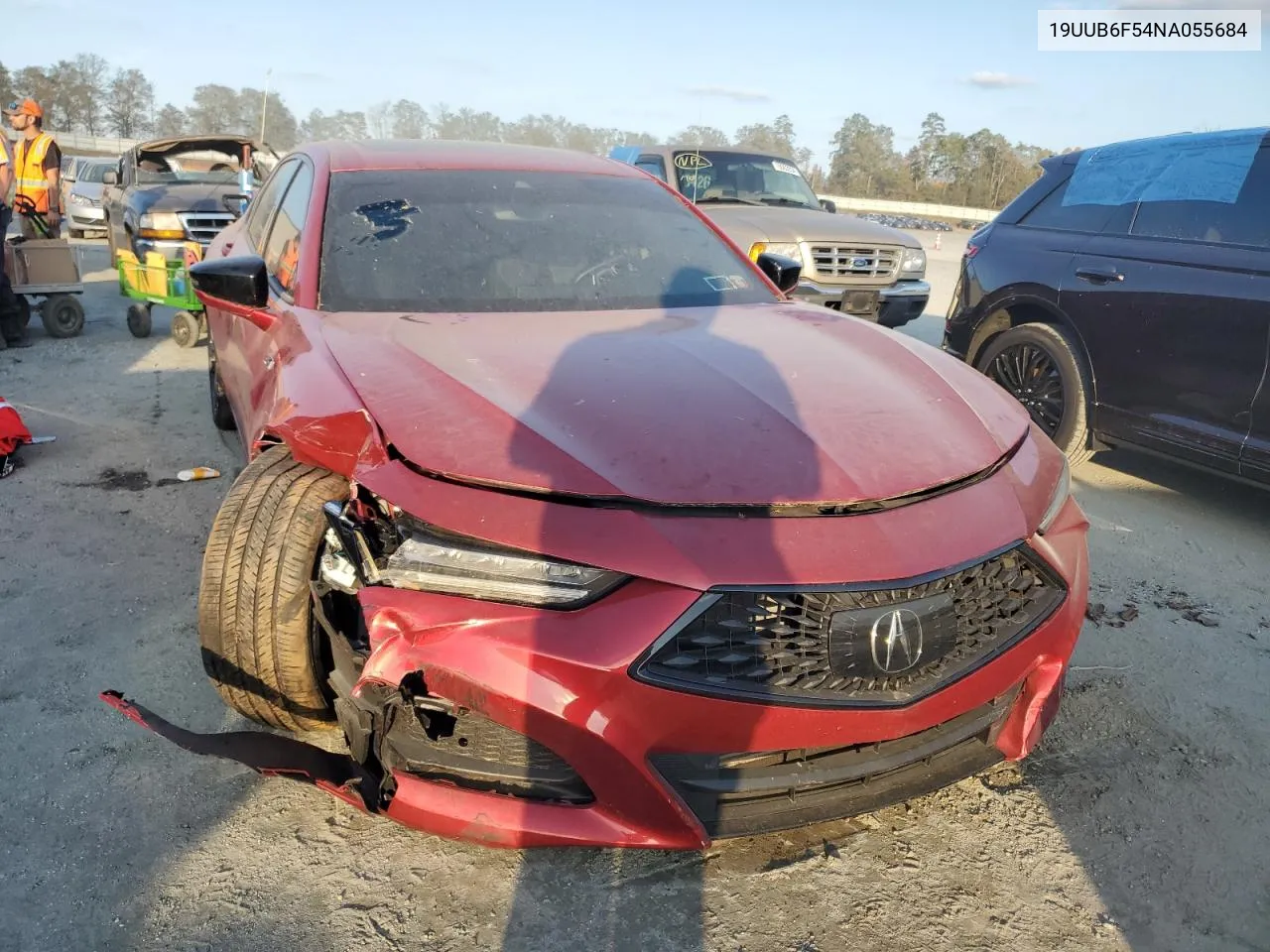 2022 Acura Tlx Tech A VIN: 19UUB6F54NA055684 Lot: 77587484