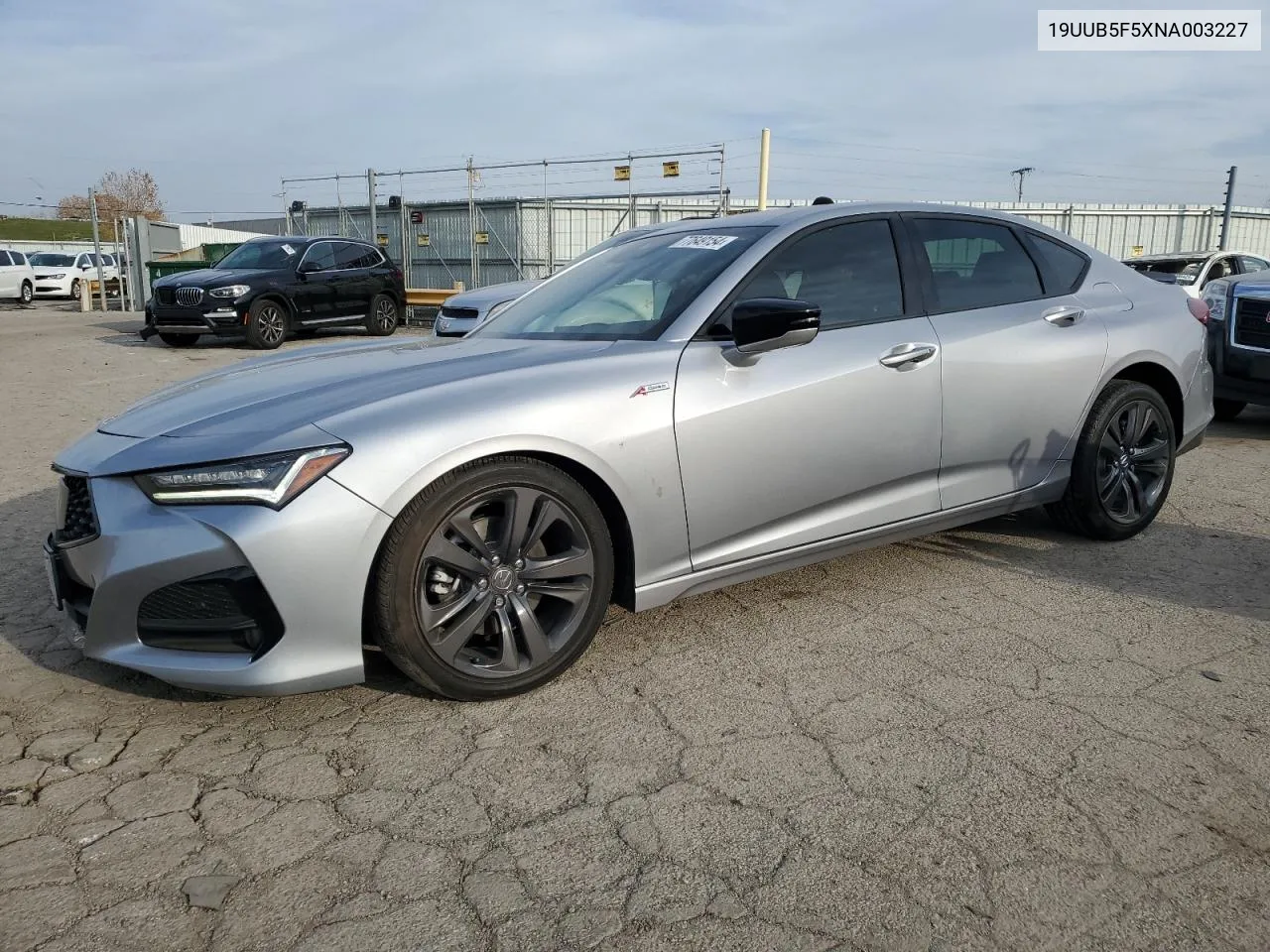 2022 Acura Tlx Tech A VIN: 19UUB5F5XNA003227 Lot: 77649154