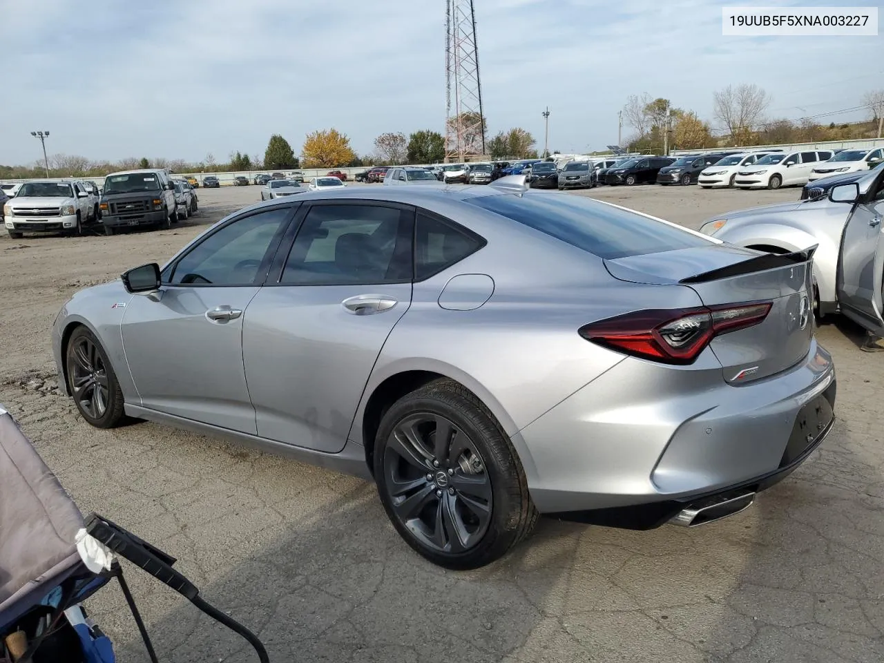 2022 Acura Tlx Tech A VIN: 19UUB5F5XNA003227 Lot: 77649154