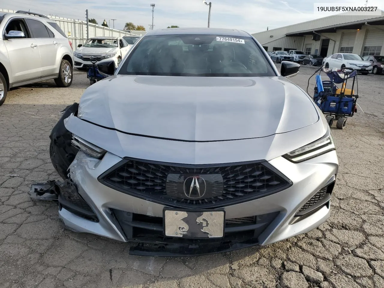 2022 Acura Tlx Tech A VIN: 19UUB5F5XNA003227 Lot: 77649154