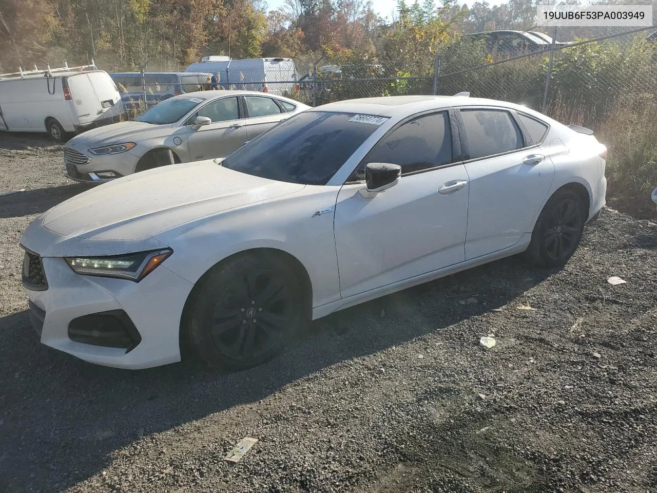 2023 Acura Tlx A-Spec VIN: 19UUB6F53PA003949 Lot: 76664774