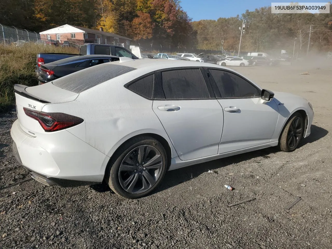 2023 Acura Tlx A-Spec VIN: 19UUB6F53PA003949 Lot: 76664774