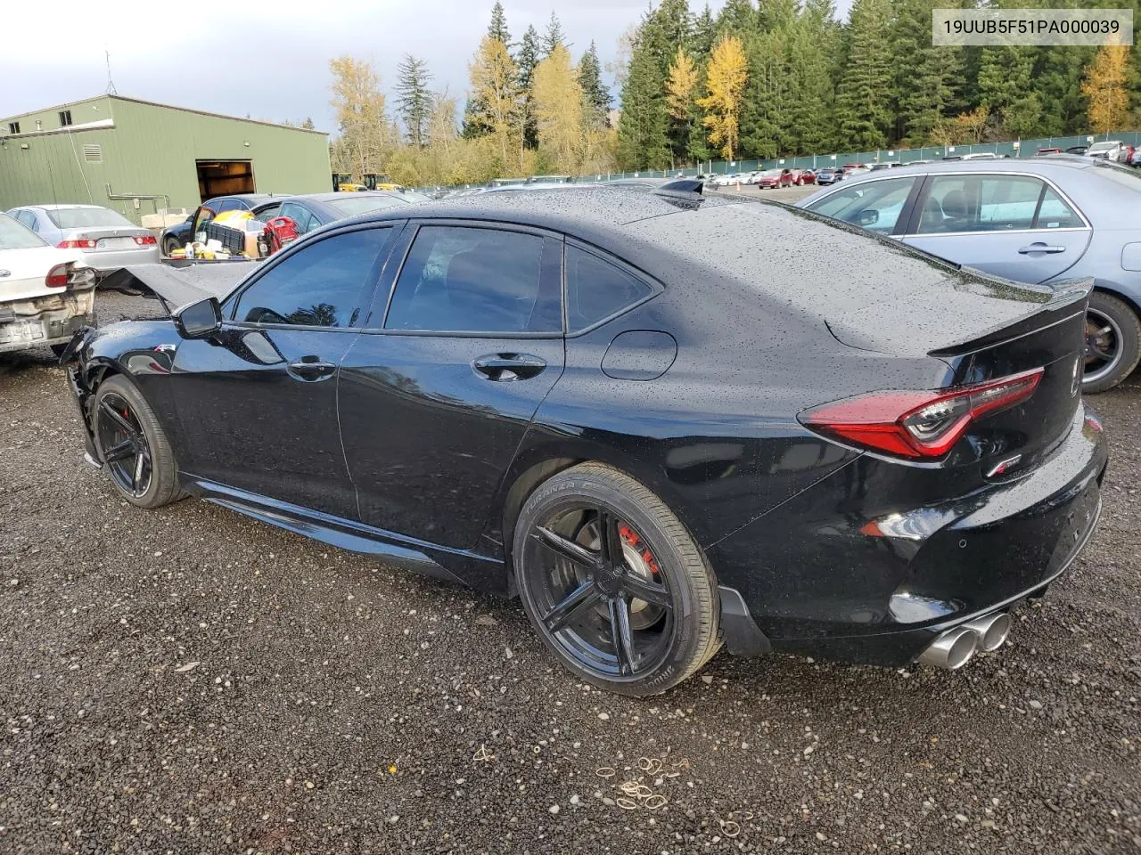 2023 Acura Tlx Tech A VIN: 19UUB5F51PA000039 Lot: 78181184