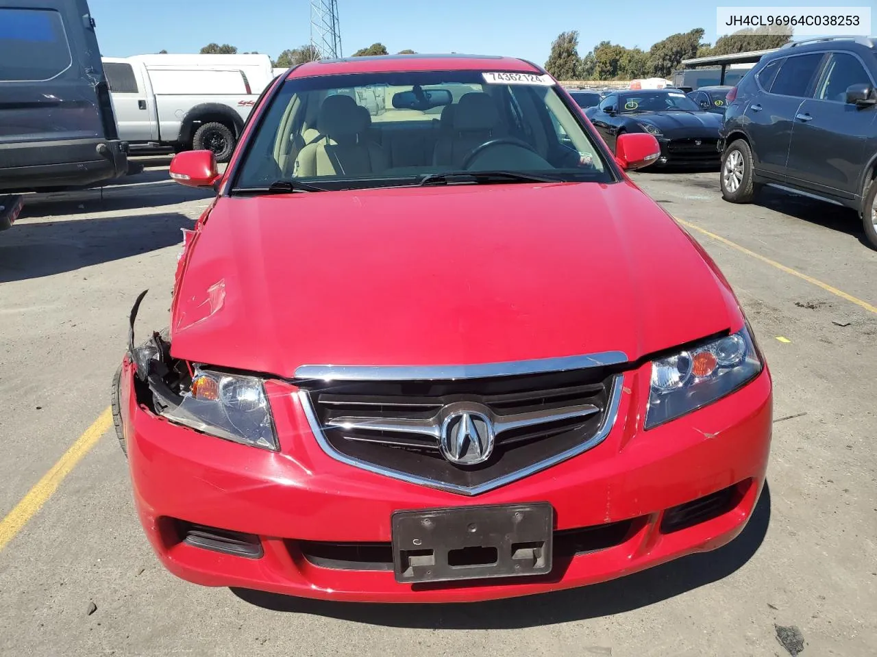 2004 Acura Tsx VIN: JH4CL96964C038253 Lot: 74362124