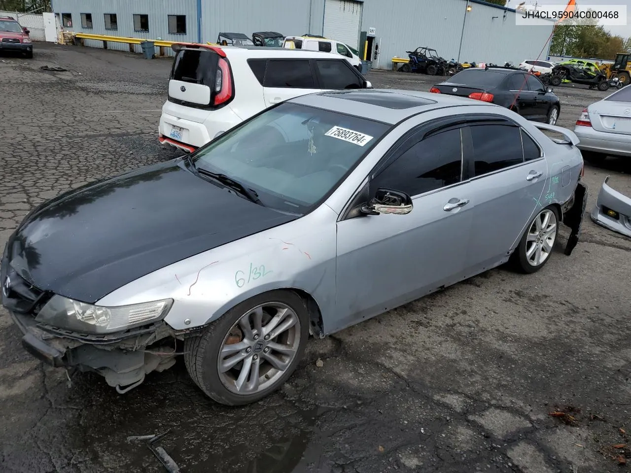 2004 Acura Tsx VIN: JH4CL95904C000468 Lot: 75893764