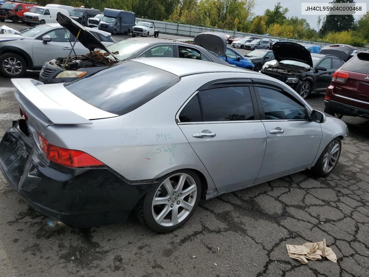 2004 Acura Tsx VIN: JH4CL95904C000468 Lot: 75893764