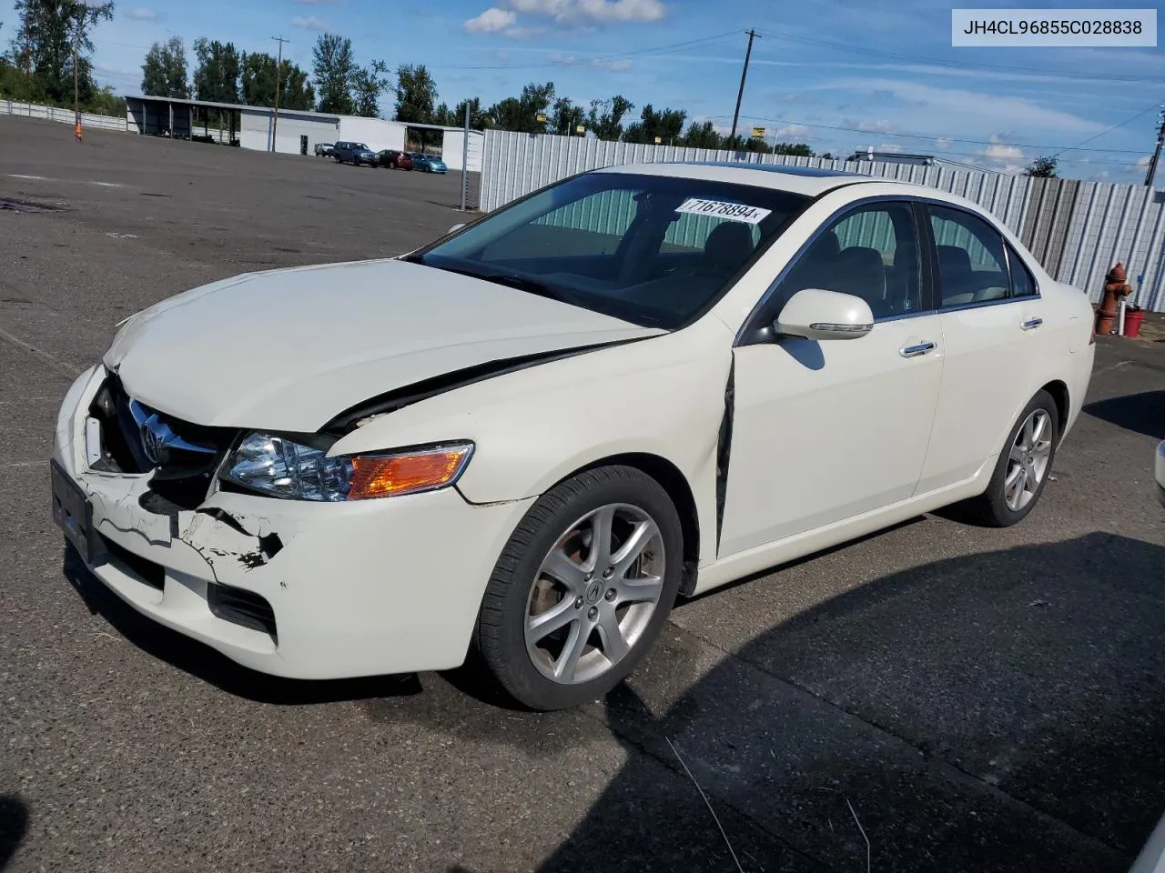 2005 Acura Tsx VIN: JH4CL96855C028838 Lot: 71678894