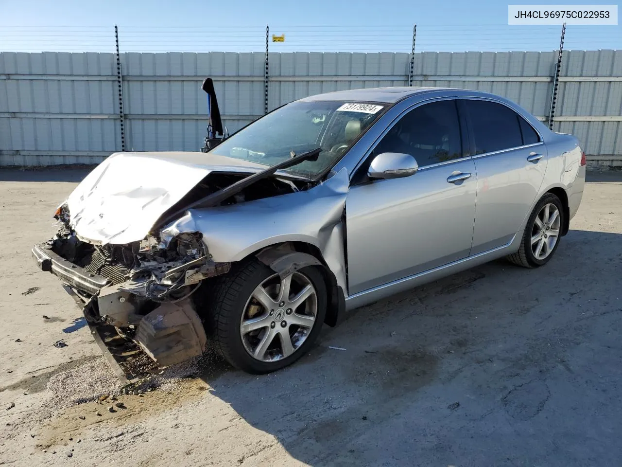 2005 Acura Tsx VIN: JH4CL96975C022953 Lot: 73179924