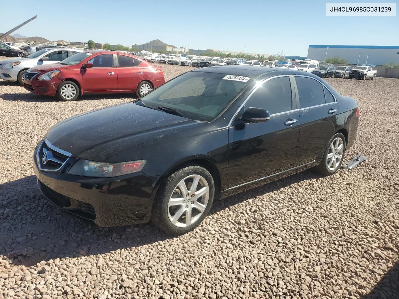 2005 Acura Tsx VIN: JH4CL96985C031239 Lot: 76557434