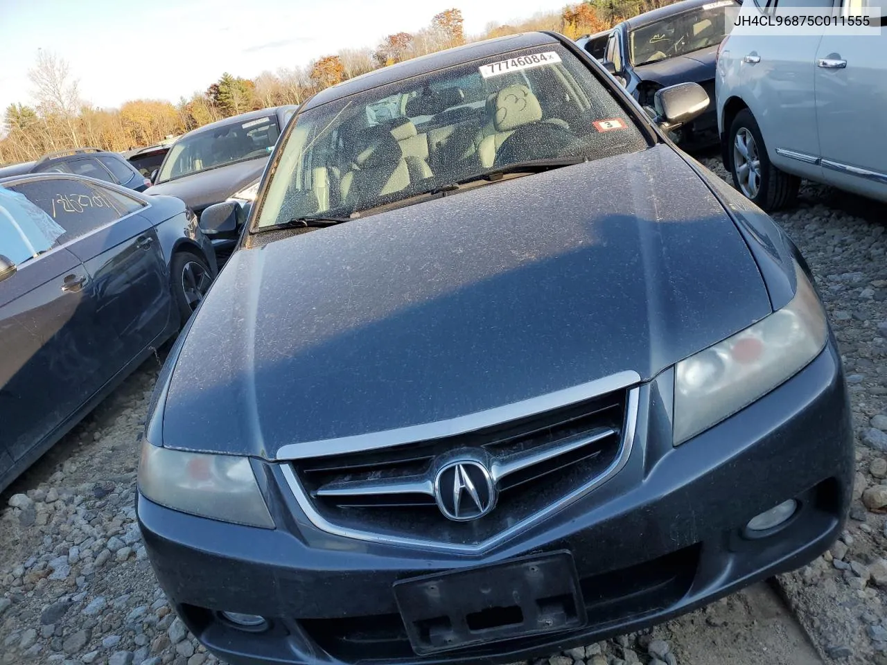 2005 Acura Tsx VIN: JH4CL96875C011555 Lot: 77746084