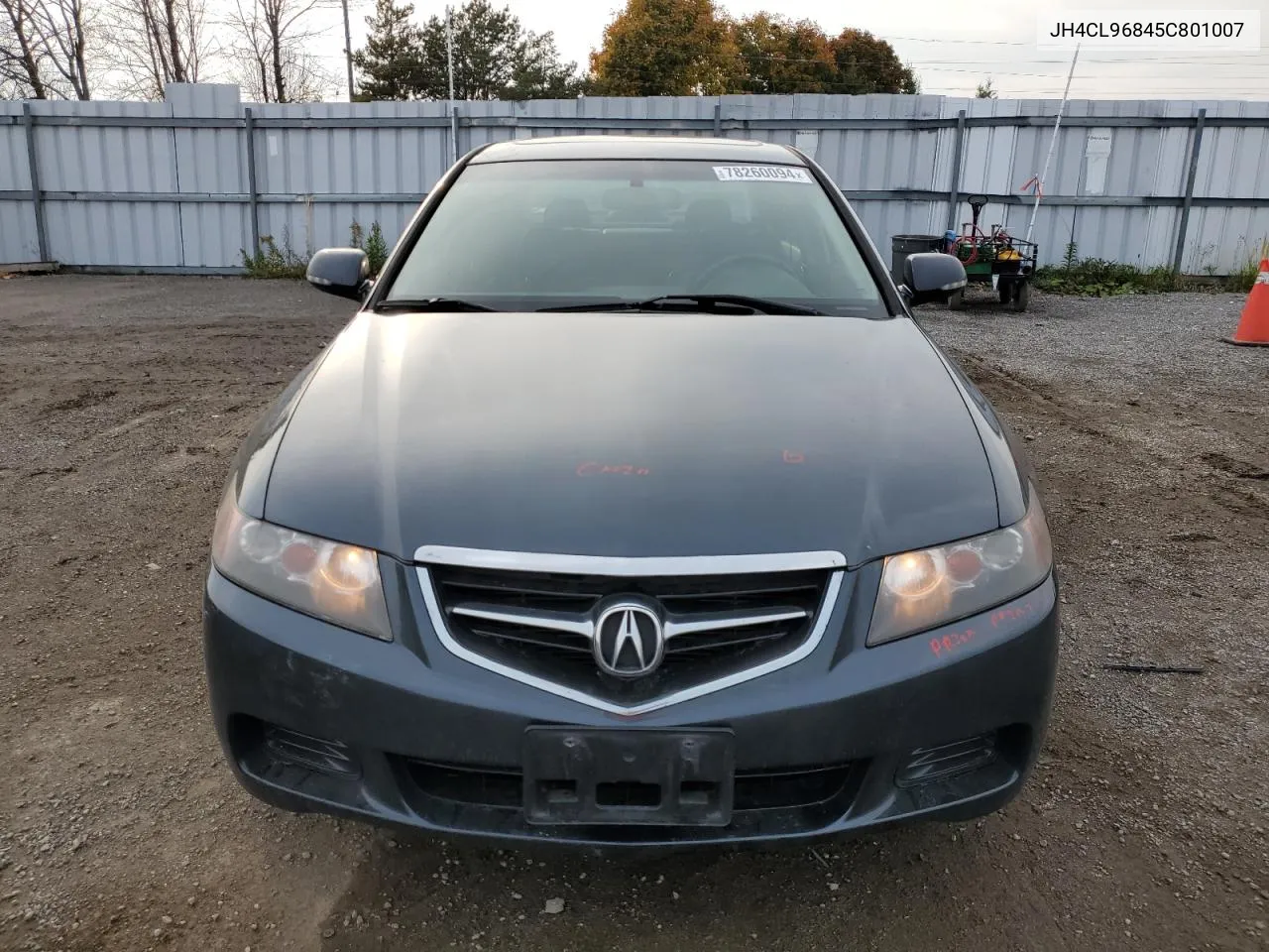 2005 Acura Tsx VIN: JH4CL96845C801007 Lot: 78260094