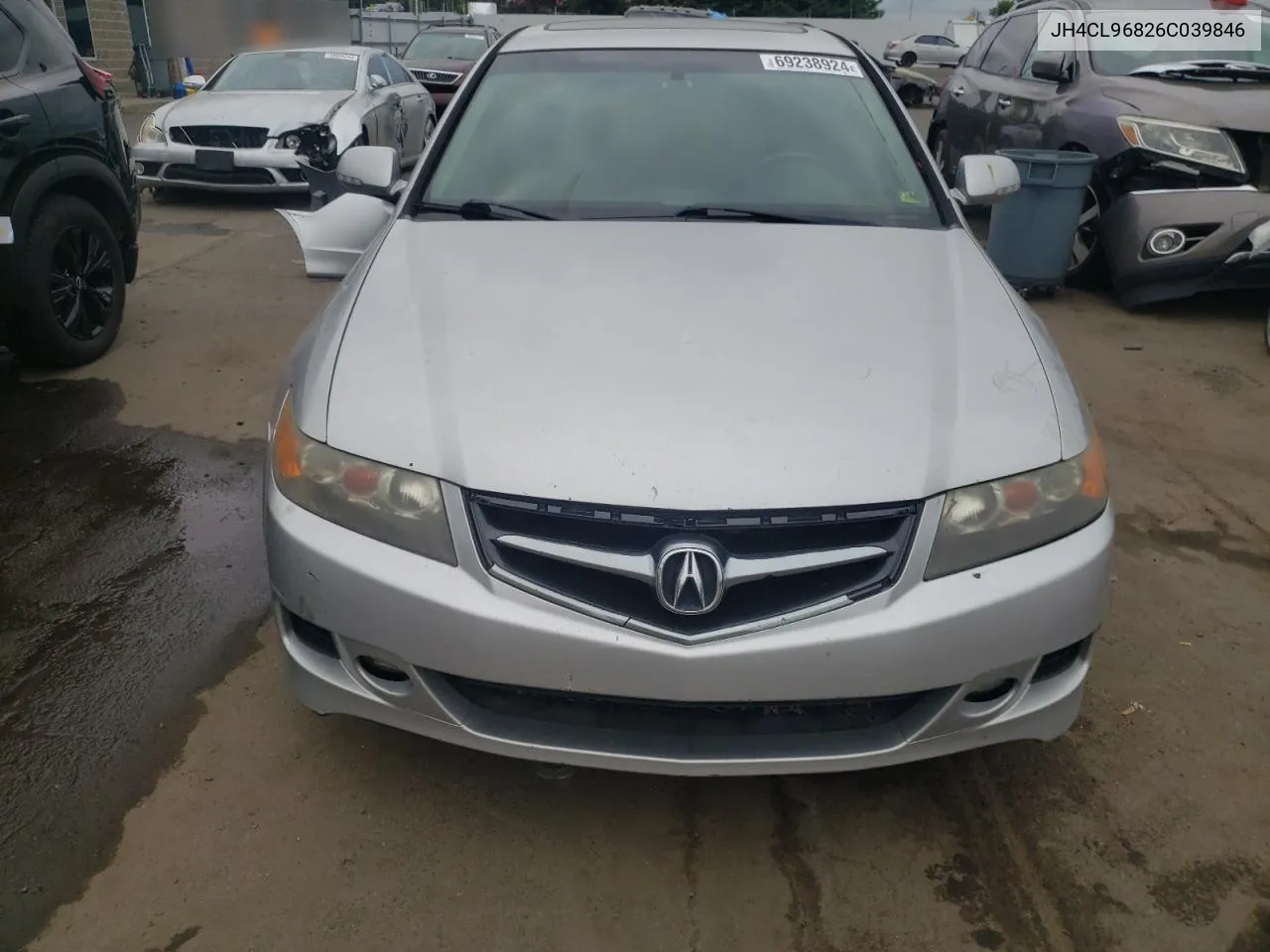 2006 Acura Tsx VIN: JH4CL96826C039846 Lot: 69238924