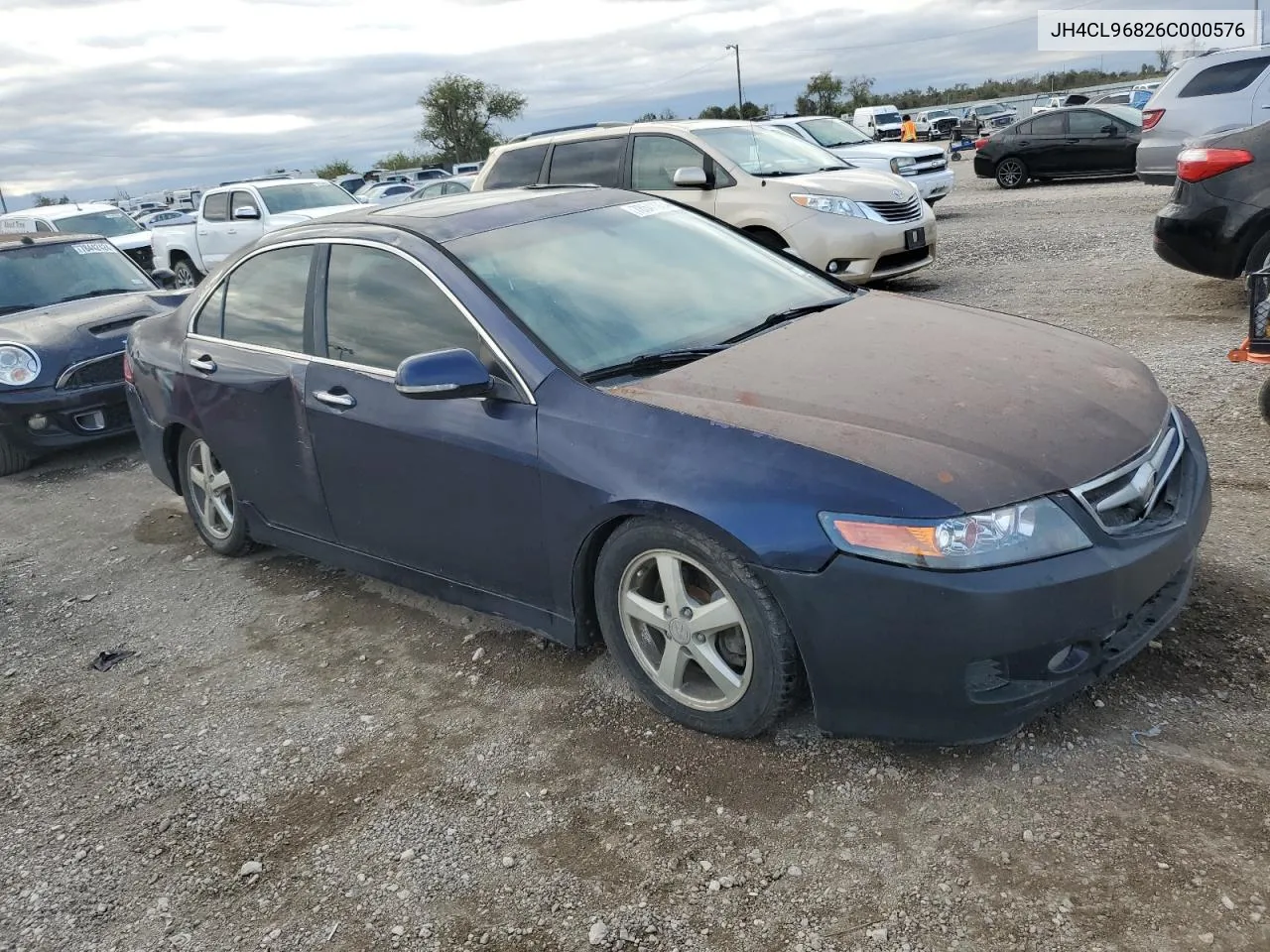 2006 Acura Tsx VIN: JH4CL96826C000576 Lot: 78541034