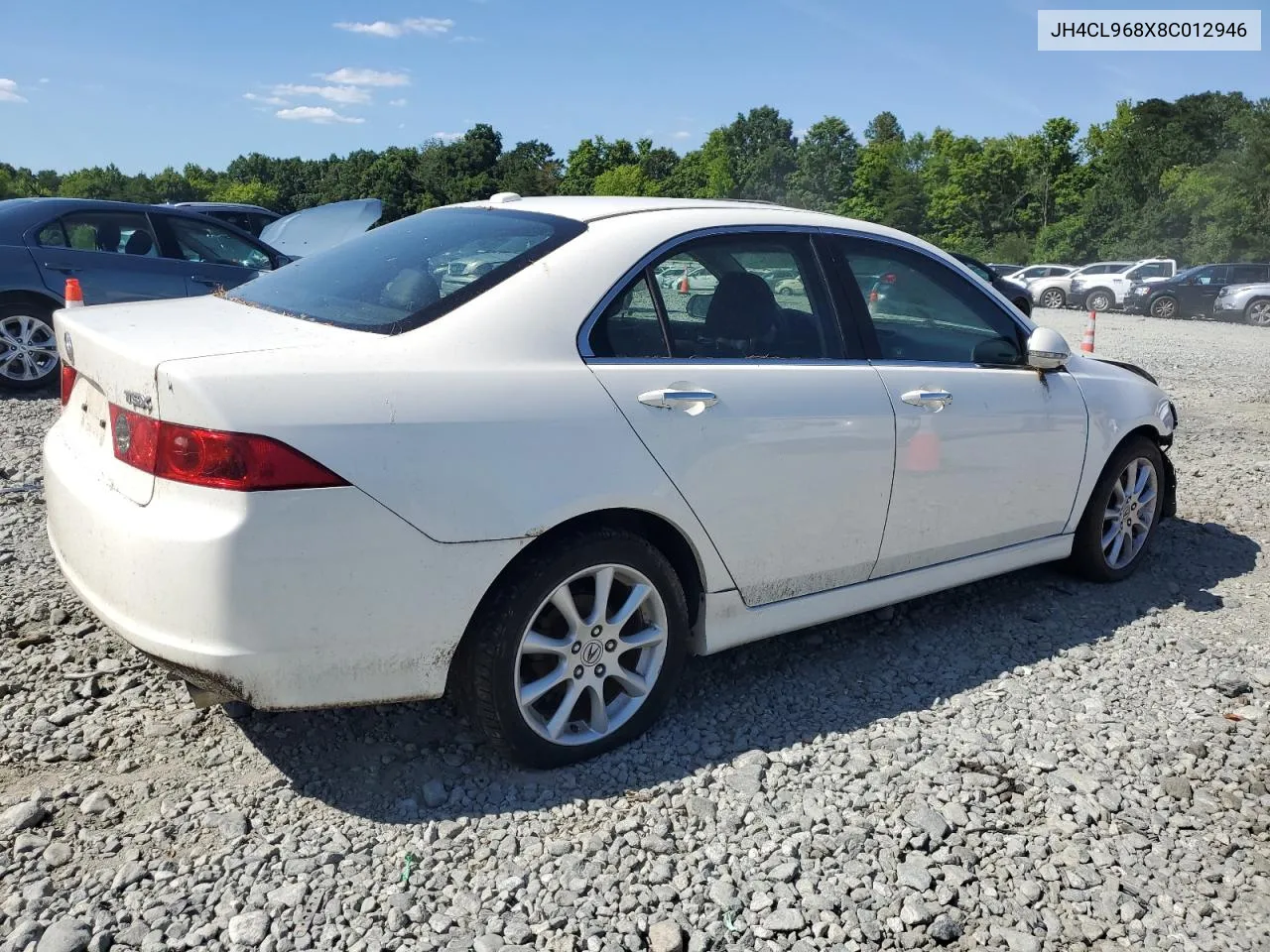 2008 Acura Tsx VIN: JH4CL968X8C012946 Lot: 61659064