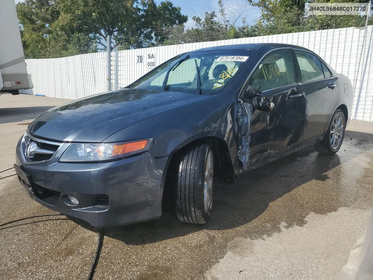 2008 Acura Tsx VIN: JH4CL96848C017270 Lot: 71720304