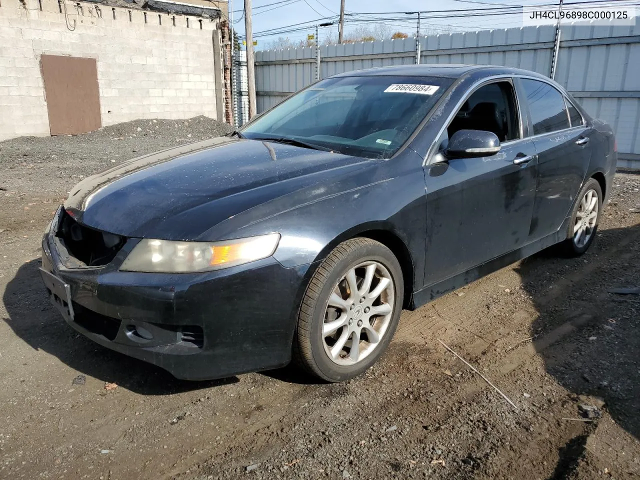 2008 Acura Tsx VIN: JH4CL96898C000125 Lot: 78660984