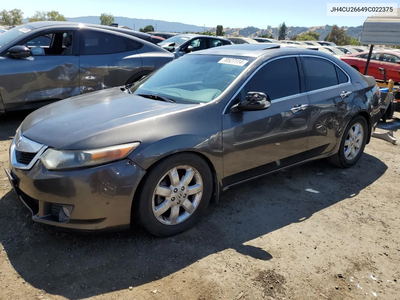 2009 Acura Tsx VIN: JH4CU26649C022375 Lot: 70527114