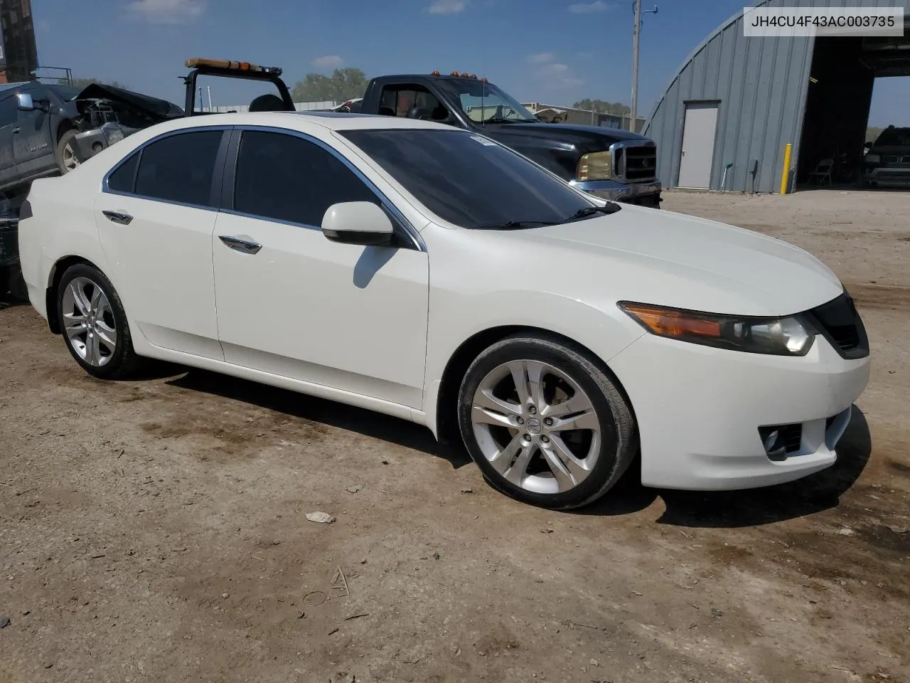 2010 Acura Tsx VIN: JH4CU4F43AC003735 Lot: 69500164