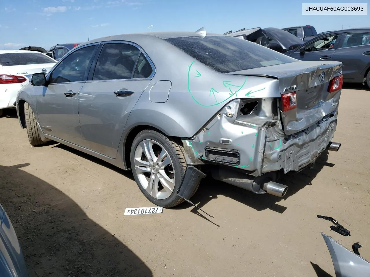 2010 Acura Tsx VIN: JH4CU4F60AC003693 Lot: 72469214