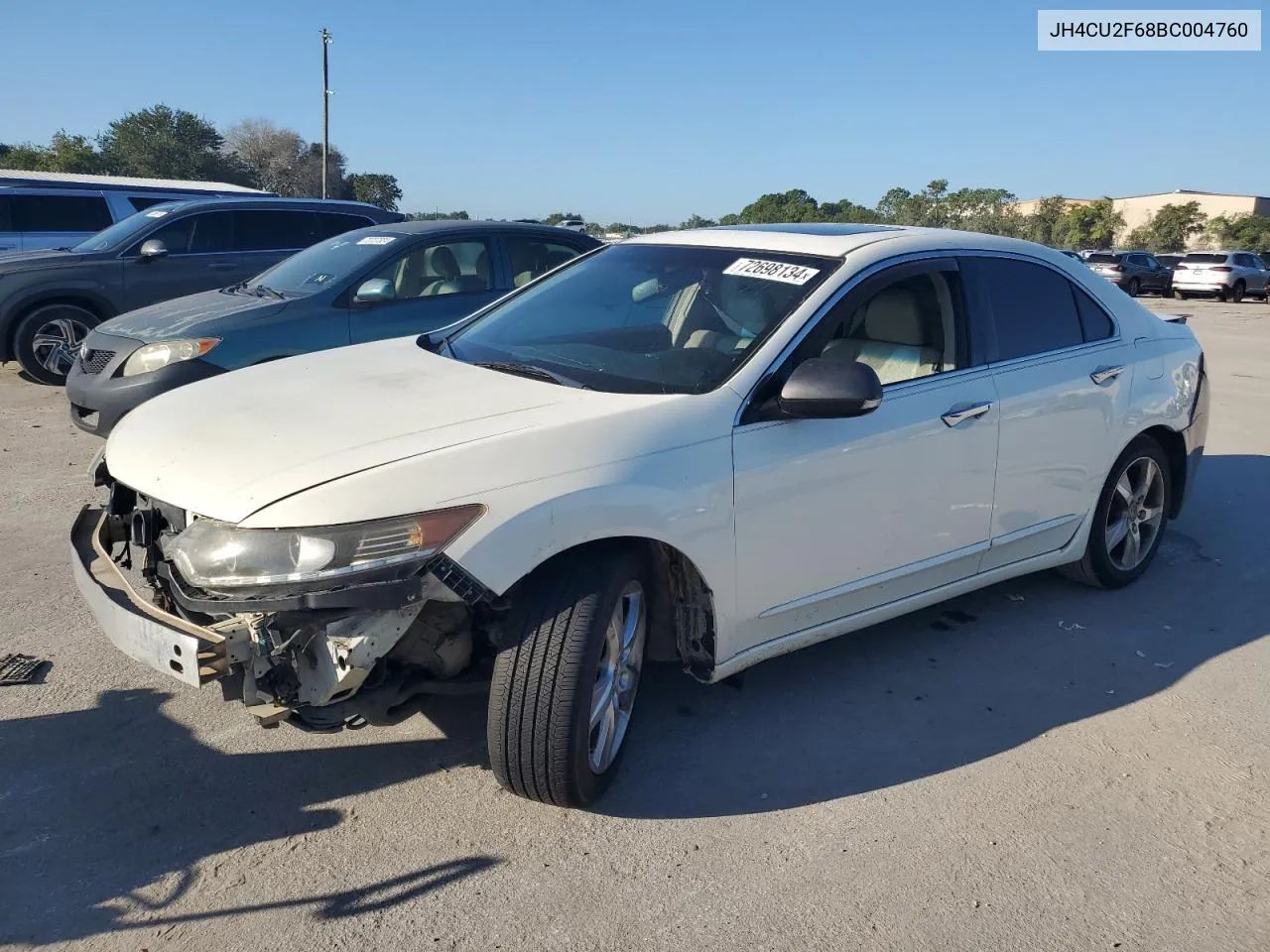 2011 Acura Tsx VIN: JH4CU2F68BC004760 Lot: 72698134