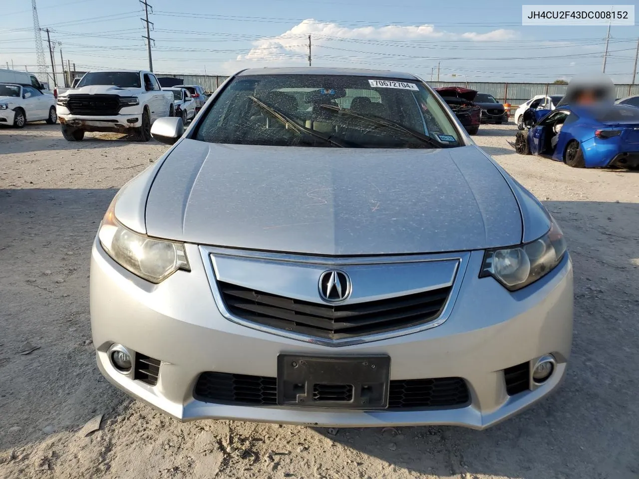 2013 Acura Tsx VIN: JH4CU2F43DC008152 Lot: 70672704