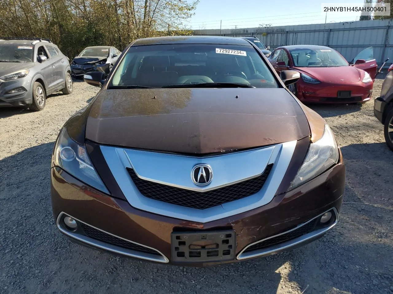 2010 Acura Zdx Technology VIN: 2HNYB1H45AH500401 Lot: 72927234