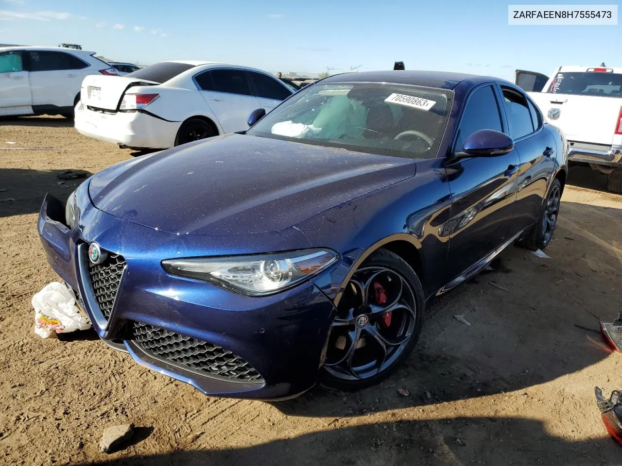 2017 Alfa Romeo Giulia Ti Q4 VIN: ZARFAEEN8H7555473 Lot: 70590863